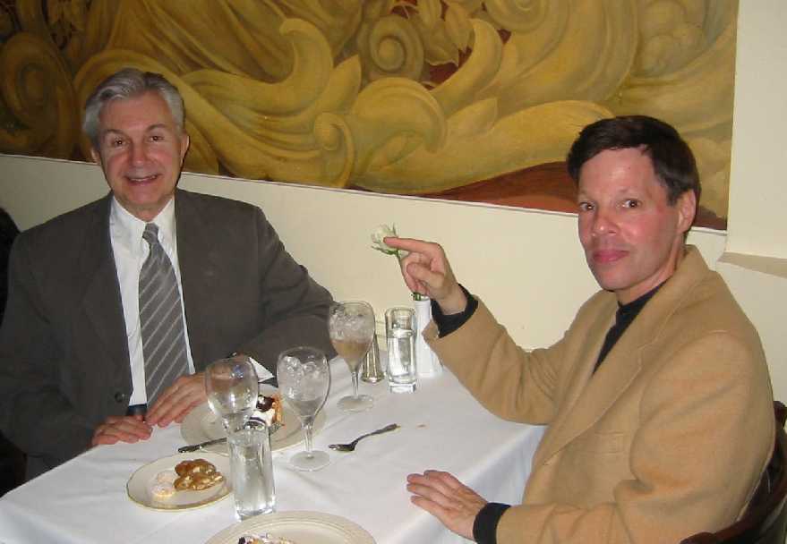 Guests enjoying Rosemary's favorite dessert